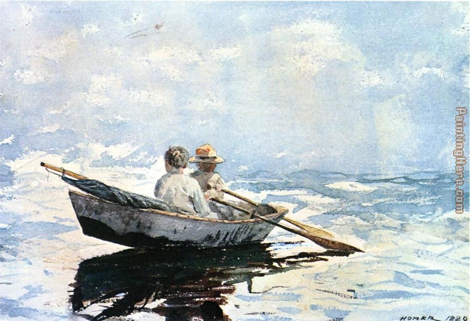 Rowboat painting - Winslow Homer Rowboat art painting
